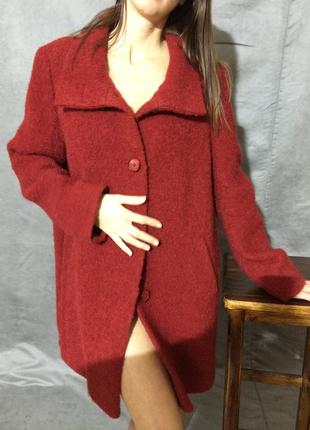Пальто красное альпака fuchs & schmitt состояние новое идеальное без нюансов и дефектов3 фото