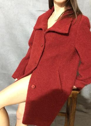 Пальто красное альпака fuchs & schmitt состояние новое идеальное без нюансов и дефектов5 фото
