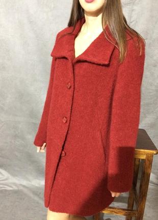 Пальто красное альпака fuchs & schmitt состояние новое идеальное без нюансов и дефектов6 фото