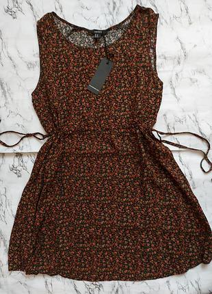 Платье легкое в цветочный принт с биркой вискоза