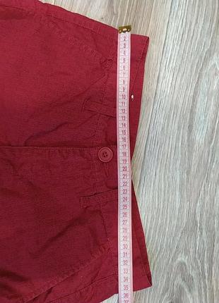 Крассные тоненькие шорты с карманами по бокам6 фото