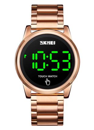 Часы электронные металлические skmei led watch, оригинал2 фото