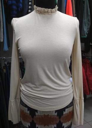 Кофта, блуза, ошатна, з воланами, легка, весняна, topshop, ru42/eur36/s10 фото