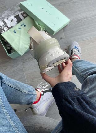 Кроссовки женские, мужские в стиле off-white odsy-2000 sneakers green белые (офф-вайт, кросівки)5 фото