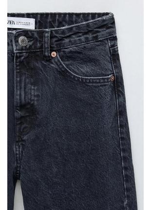 Чёрные джинсы mom fit с высокой посадкой zara mango h&m5 фото