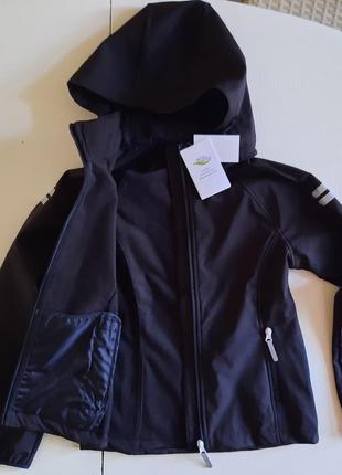 Деми куртка ветровка h&m 12-14 лет 158-164 см софтшел непромокаемая черная6 фото