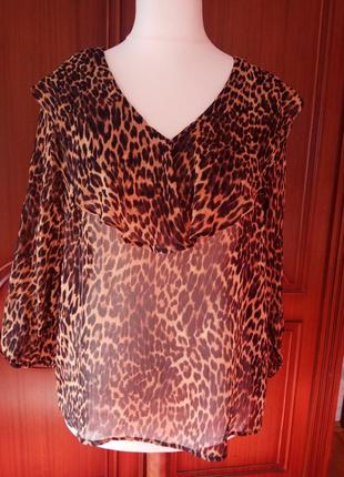 Блуза з леопардовим принтом2 фото
