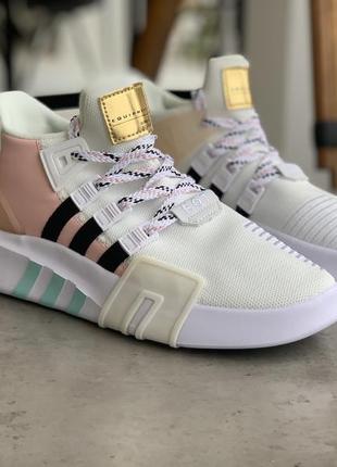 Кроссовки adidas eqt bask adv white адидас ект баск белые6 фото