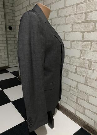 Серый стильный классический женский пиджак/жакет h&m regular fit  оригинал7 фото