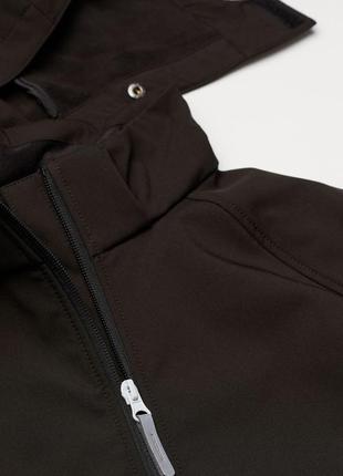 Деми куртка ветровка h&m 12-14 лет 158-164 см софтшел непромокаемая черная3 фото