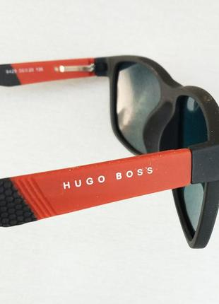 Hugo boss очки мужские солнцезащитные оранжевые зеркальные поляризированые7 фото