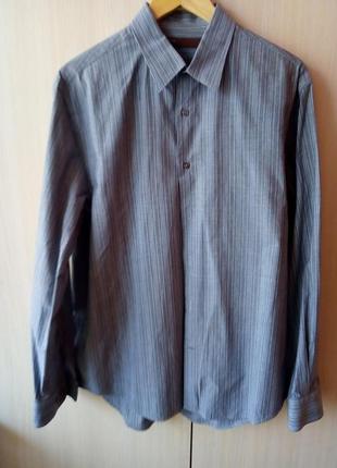 Сорочка perry ellys для офісу стильна смужка розмір l або 50 воріт 42 см