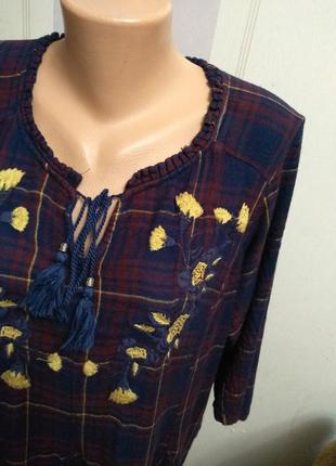 Натуральна блуза з вишивкою , блузка,сорочка, етно стиль бохо3 фото