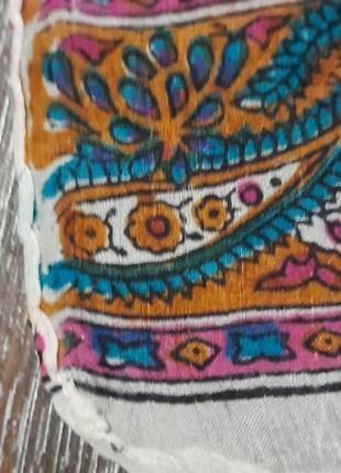 Шелковый индийский шарф3 фото