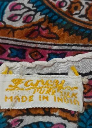 Шелковый индийский шарф4 фото
