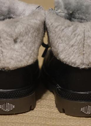 Чудесные фирменные утепленные черные кожаные ботиночки palladium pampa 20 р.9 фото