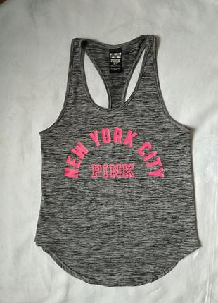 Брендовая винтажная майка футболка спорт pink victoria's secret