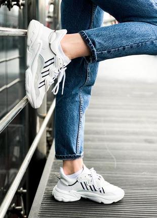Adidas ozweego beige white размеры 36, 37, 38, 38, 40, 41, 42, 43, 44, 45 шикарные унисекс кроссовки адидас 🌹🌈😍5 фото
