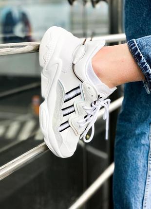 Adidas ozweego beige white размеры 36, 37, 38, 38, 40, 41, 42, 43, 44, 45 шикарные унисекс кроссовки адидас 🌹🌈😍6 фото
