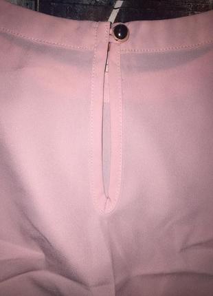 Нюдовая розовая блузка базовая5 фото