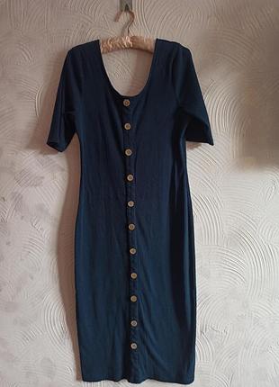 Базовое платье в мелкий рубчик