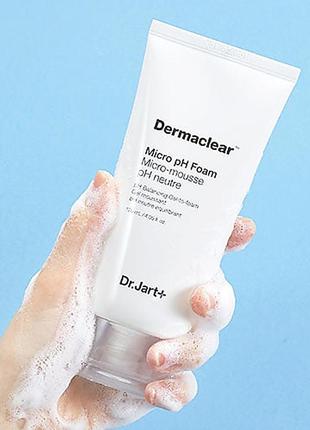 Гель-пенка для умывания глубокого очищения ph 5.5 dr. jart+ dermaclear foam, 120 мл