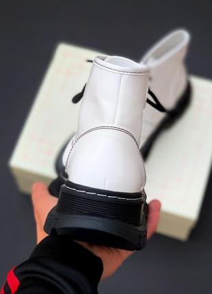 Mcqueen ankle boots white ботинки черевики жіночі8 фото
