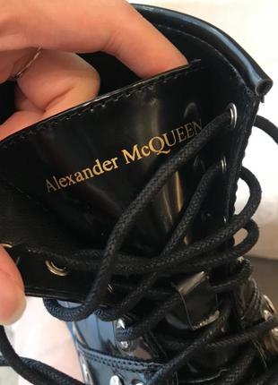 Mcqueen ankle boots black ботинки черевики жіночі5 фото