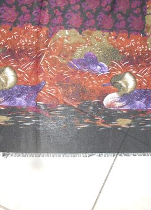 Большой плотный платок с утками 120х1156 фото