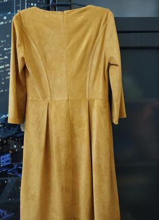 Замшевое платье медового оттенка новое spring fashion размер s-m2 фото