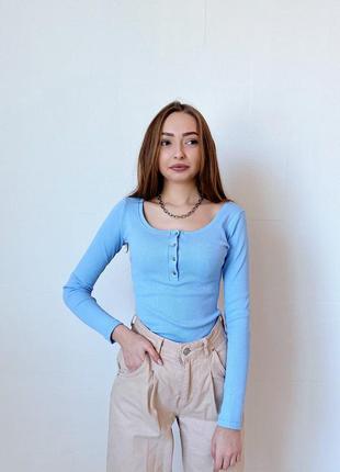 Женское голубое боди