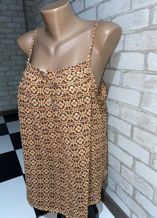Стильная летняя блуза с принтом  оригинал f&f made in india 🇮🇳4 фото