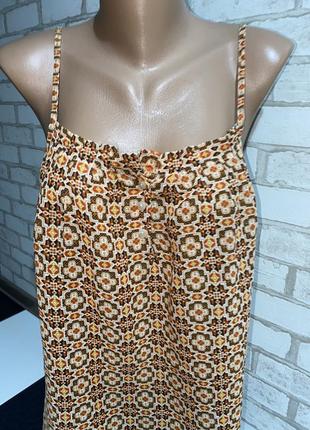 Стильная летняя блуза с принтом  оригинал f&f made in india 🇮🇳6 фото