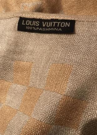 Шарф шаль платок палантин louis vuitton 190x70 100% pashmina оригинал5 фото