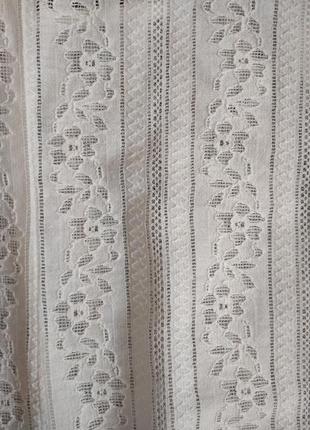 Біла мереживна блуза h&m з зав'язками, ажурна блуза, гіпюр8 фото