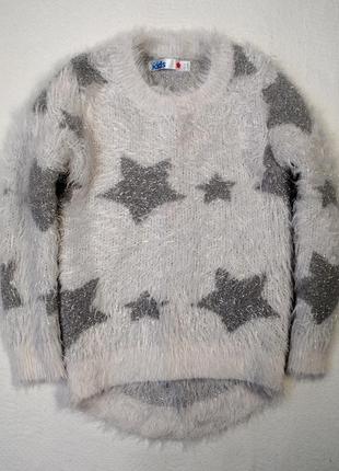 Світшот светр травичка в зірочку m&co на дівчинку 3 4 роки