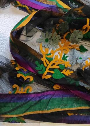Шикарная шаль, палантин, шарф-накидка на основе органзы4 фото