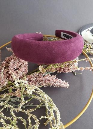 Обруч  в стиле prada с искусственной замши