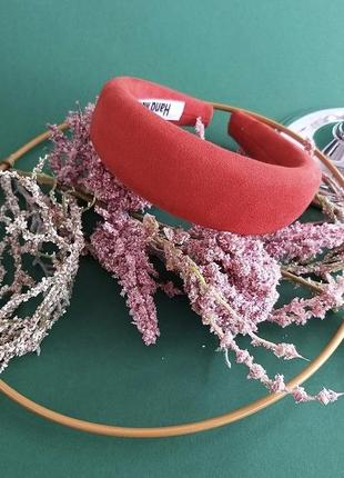 Обруч  в стиле prada с искусственной замши