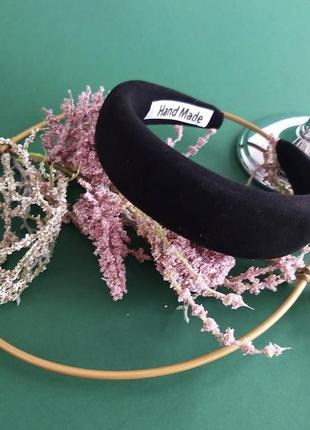 Обруч  в стиле prada с искусственной замши