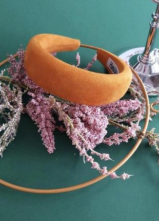 Обруч  в стиле prada с искусственной замши