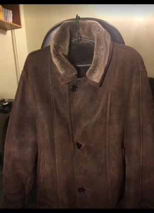 Дубленка кожаная куртка зимняя мужская 50 52 размер1 фото