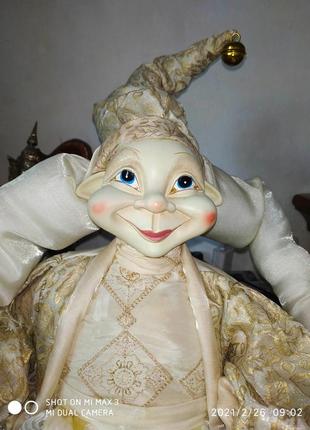 Интерьерная колекционная кукла арлекин 95 см5 фото