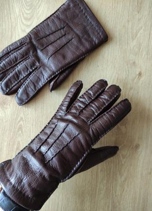 Стильные женские кожаные перчатки , р.6,51 фото