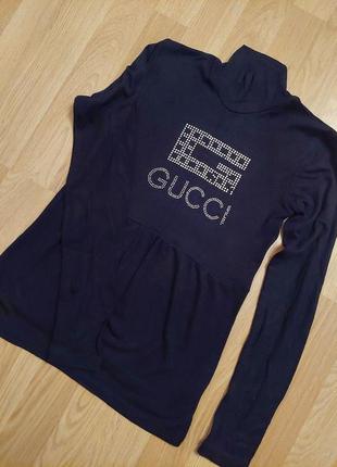 Кофта - водолазка со стразами gucci