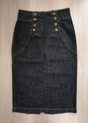 Стильна джинсова спідниця.спідниця джинсова.спідниця джинсова міді