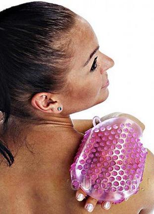 Мочалка рукавица 2в1 массажная антицеллюлитная силиконовая