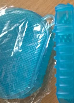 Мочалка рукавица 2в1 массажная антицеллюлитная силиконовая