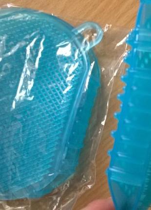 Мочалка рукавица 2в1 массажная антицеллюлитная силиконовая