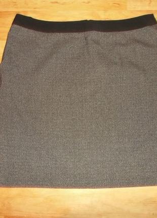 Спідниця міні пряма сіра з кишенями р. 14 - l - next tailoring